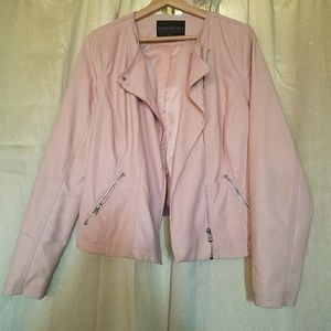 Pale pink Moto jacket